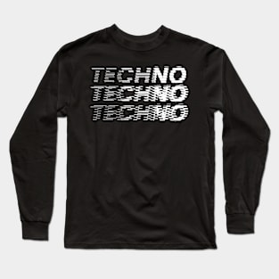 Techno typography Long Sleeve T-Shirt